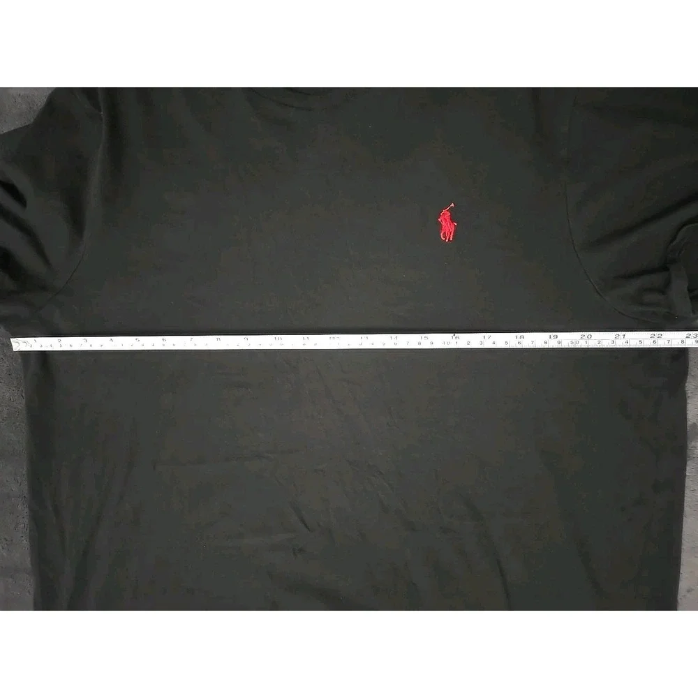Vintage Ralph Lauren Black Mens Crew Neck Short‎ Sleeve T-Shirt Single Stitched